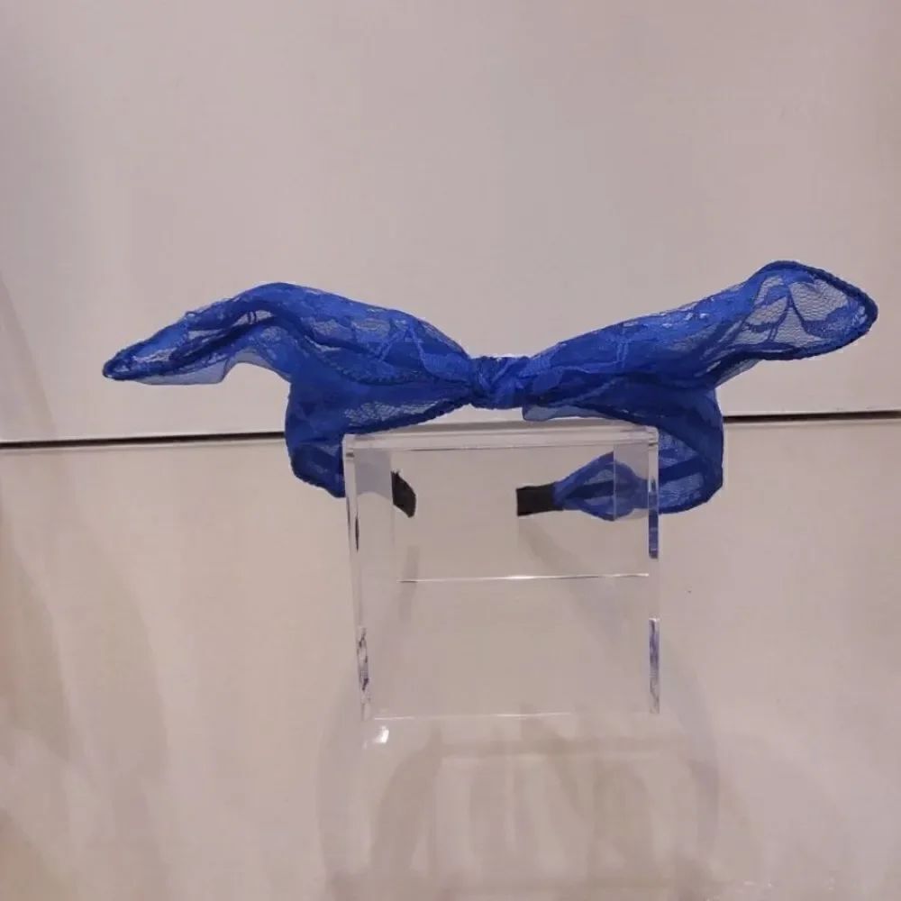 Cobalt blue lace alice band